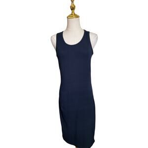 LU NYC Dress Womens Small Tank Bodycon Casual Sleeveless Stripe Side New